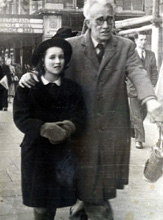 O’Connor and his daughter, Liadain O’Donovan, O’Connell Street, Dublin