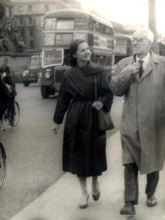 O’Connor and his wife, Harriet, on O’Connell Street, Dublin