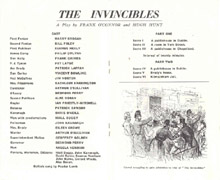 Programme from the Abbey Theatre - The Invincibles