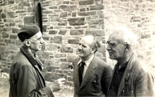 From left: Ist person unknown, Bill Naughton (author of <I>Alfie</I>), O’Connor