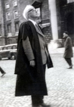 O’Connor receiving his honorary doctorate in Trinity College Dublin, 1962