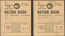 Michael and Harriet’s ration books 1953-1954